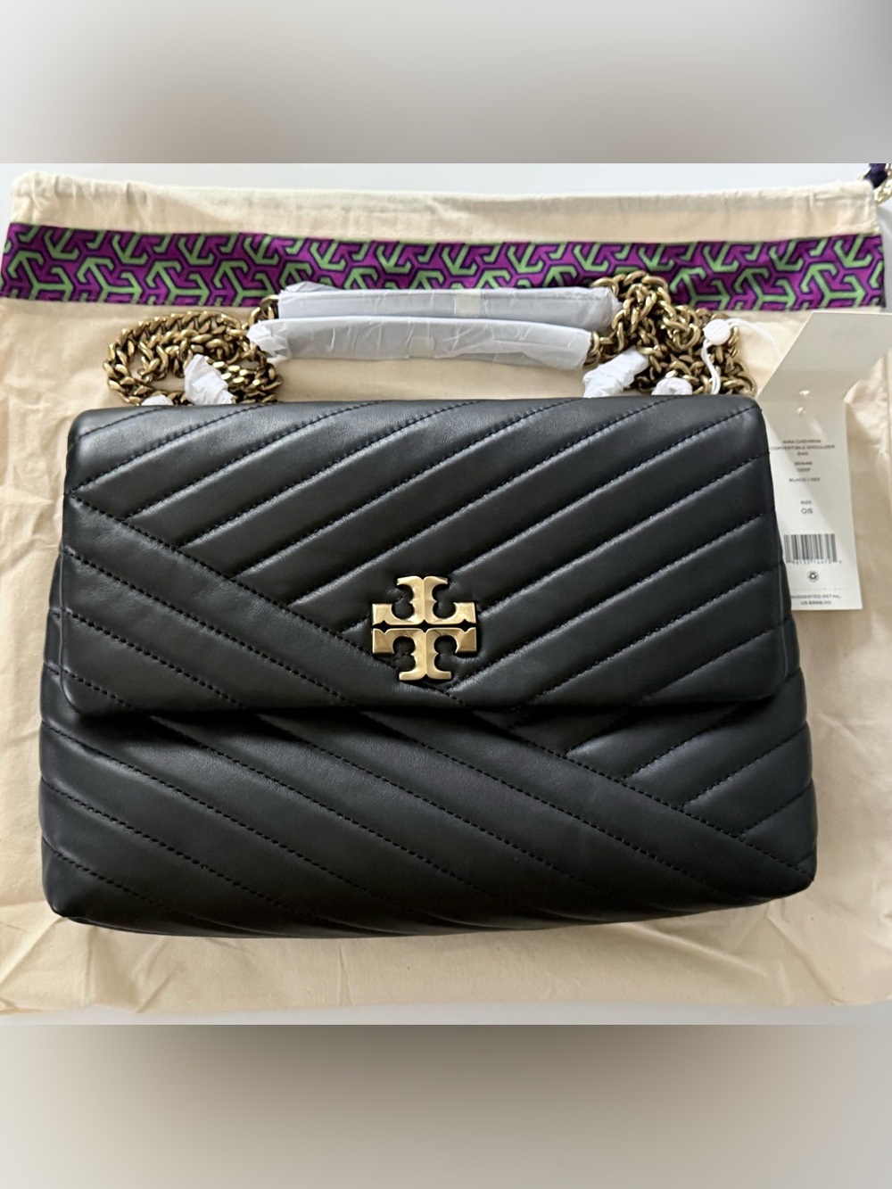 Tory Burch Kira Chevron Convertible Shoulder Bag (Medium size)
